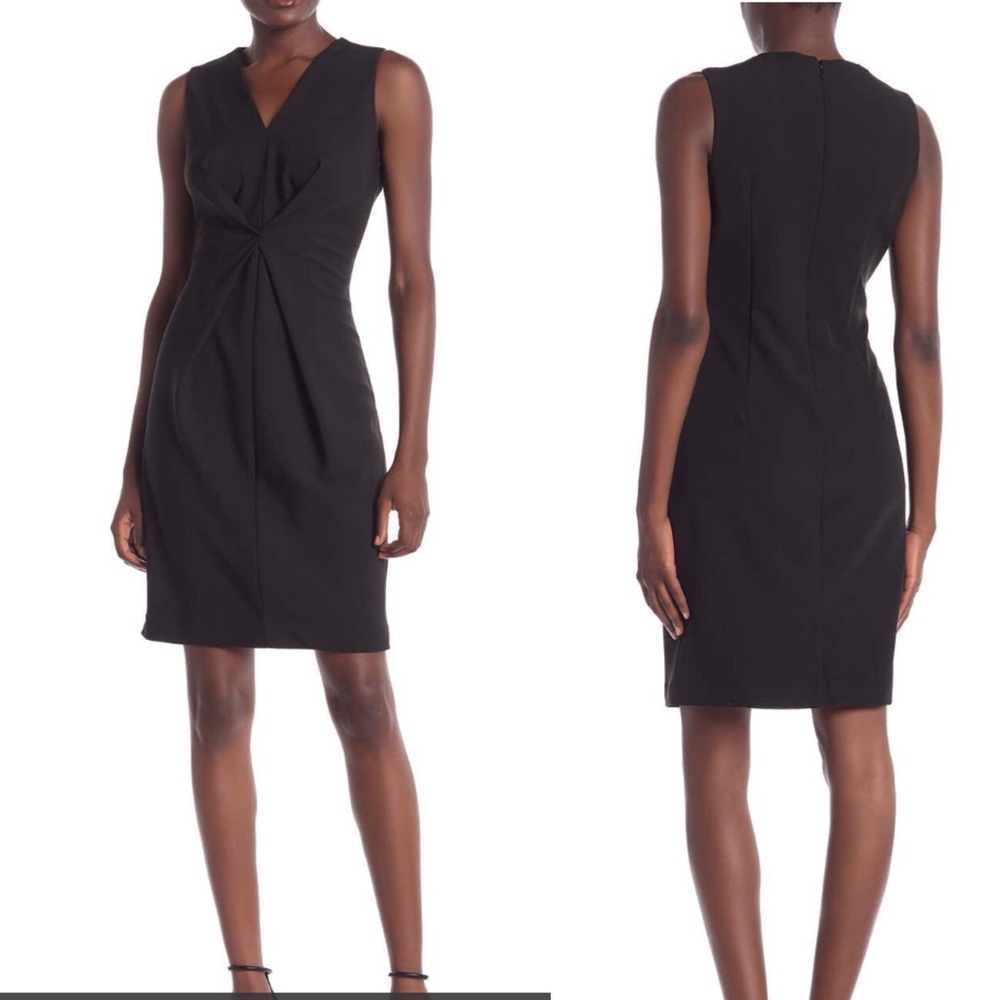 NANETTE LEPORE Black Sleeveless VNeck Sheath Dress